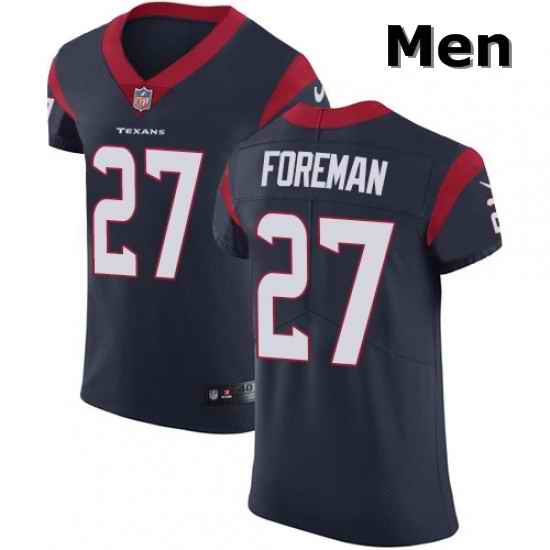 Men Nike Houston Texans 27 DOnta Foreman Navy Blue Team Color Vapor Untouchable Elite Player NFL Jersey